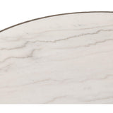 Skye 42" Round Dining Table, White Marble-Furniture - Dining-High Fashion Home