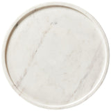 Skylar End Table, Polished White Marble