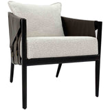 Skyler Chair, Ivory/Seal Brown-Furniture - Chairs-High Fashion Home