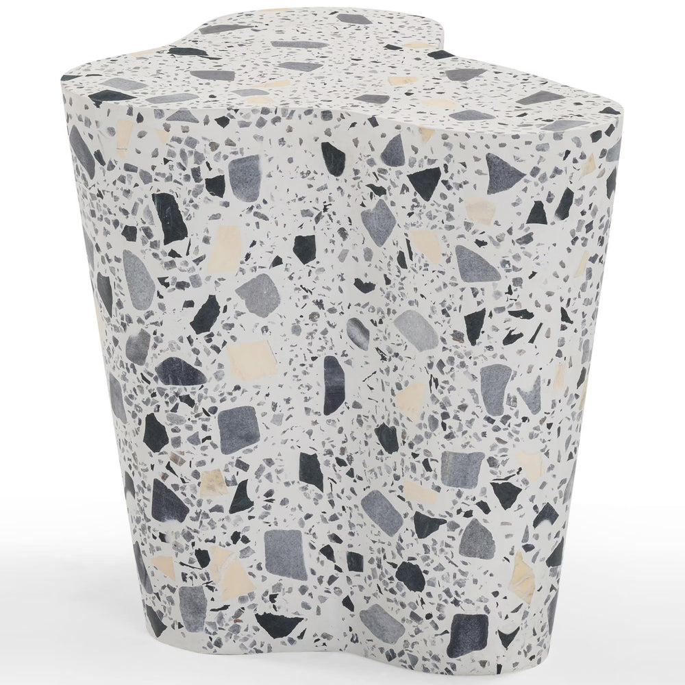 Slab Side Table, Black and White