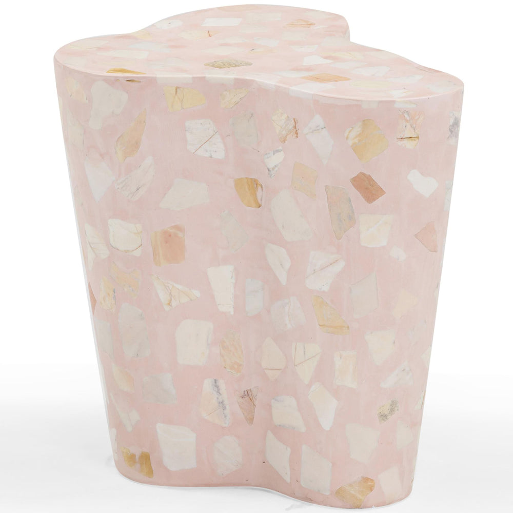 Slab Side Table, Sunset Pink
