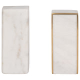 Slanted Bookends, White-Accessories-High Fashion Home