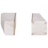 Slanted Bookends, White-Accessories-High Fashion Home