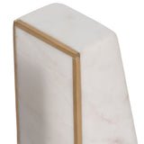 Slanted Bookends, White-Accessories-High Fashion Home