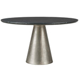Slate Dining Table, Black Merino-Furniture - Dining-High Fashion Home