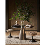 Slate Dining Table, Black Merino-Furniture - Dining-High Fashion Home