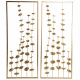 Small Blooms Wall Decor, Gold, Set of 2