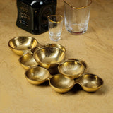Small Cluster of 9 Serving Bowls, Dark Gold-Accessories-High Fashion Home