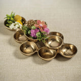Small Cluster of 9 Serving Bowls, Dark Gold-Accessories-High Fashion Home