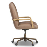 Smith Leather Desk Chair, Palermo Cigar by Four Hands-Furniture - Office-High Fashion Home