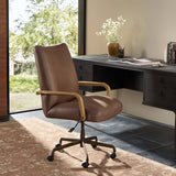 Smith Leather Desk Chair, Palermo Cigar by Four Hands-Furniture - Office-High Fashion Home