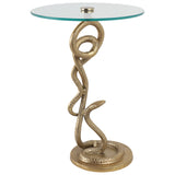 Snake Accent Table, Gold
