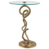 Snake Accent Table, Gold