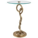 Snake Accent Table, Gold