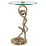 Snake Accent Table, Gold