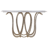 Snake Base Console Table, White