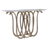 Snake Base Console Table, White