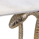 Snake Base Console Table, White