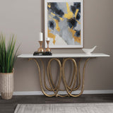 Snake Base Console Table, White
