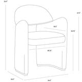 Snowden Dining Armchair, Noah Ecru-Furniture - Dining-High Fashion Home