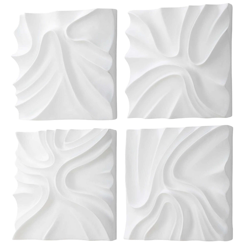 Snowdrift Wall Decor, Set of 4-Accessories-High Fashion Home