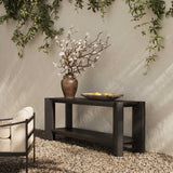 Soho Outdoor Metal Console Table, Bronze-Furniture - Outdoor-High Fashion Home