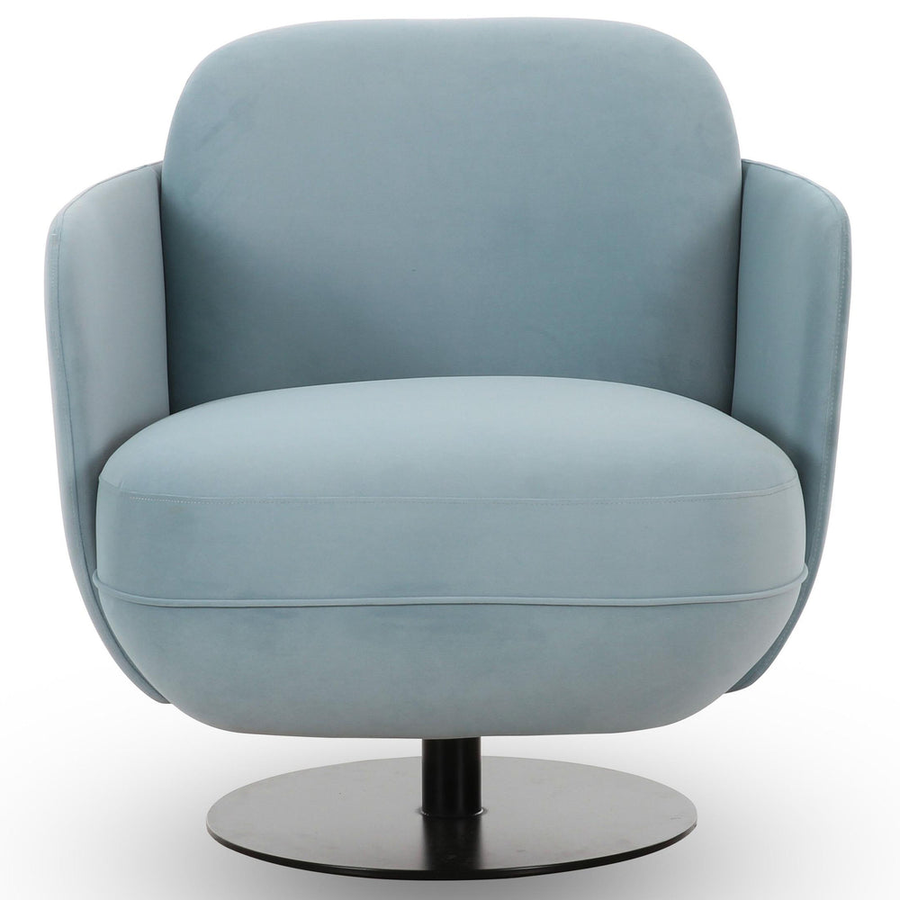 Solange Swivel Chair, Blue-Furniture - Chairs-High Fashion Home