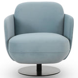 Solange Swivel Chair, Blue-Furniture - Chairs-High Fashion Home