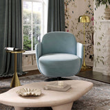 Solange Swivel Chair, Blue-Furniture - Chairs-High Fashion Home