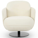 Solange Swivel Chair, Cream-Furniture - Chairs-High Fashion Home