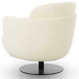 Solange Swivel Chair, Cream-Furniture - Chairs-High Fashion Home