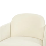 Solange Swivel Chair, Cream-Furniture - Chairs-High Fashion Home