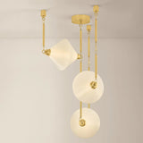 Solara 3 Light Chandelier, Vintage Polished Brass