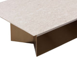 Soleen Coffee Table, Cream-Furniture - Accent Tables-High Fashion Home