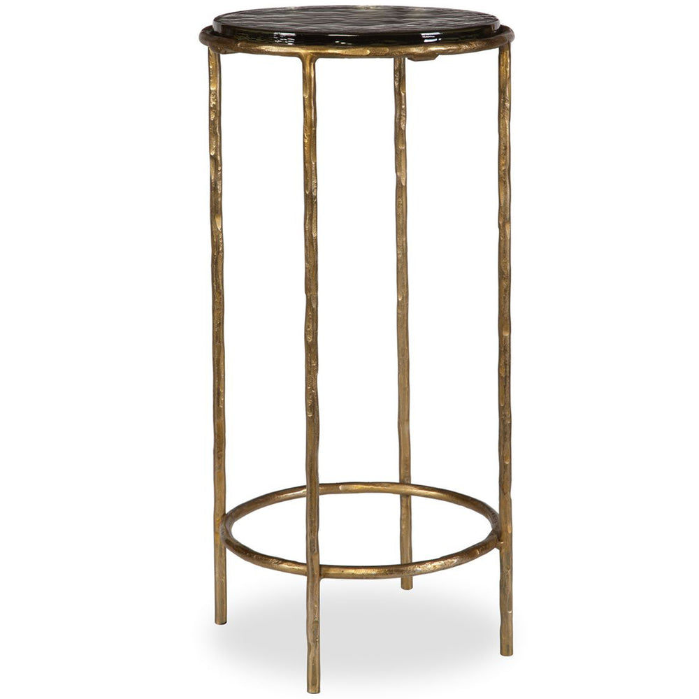 Soleil Accent Table, Black-Furniture - Accent Tables-High Fashion Home