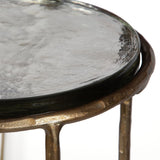 Soleil Accent Table, Black-Furniture - Accent Tables-High Fashion Home