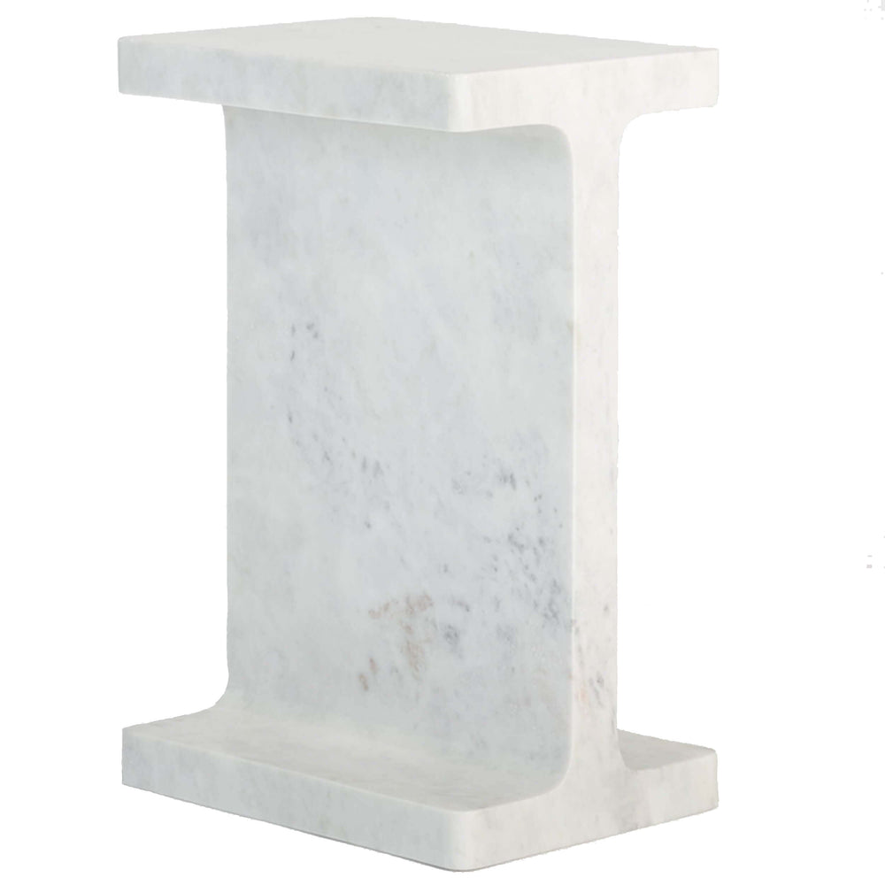 Solitude End Table, Polar White