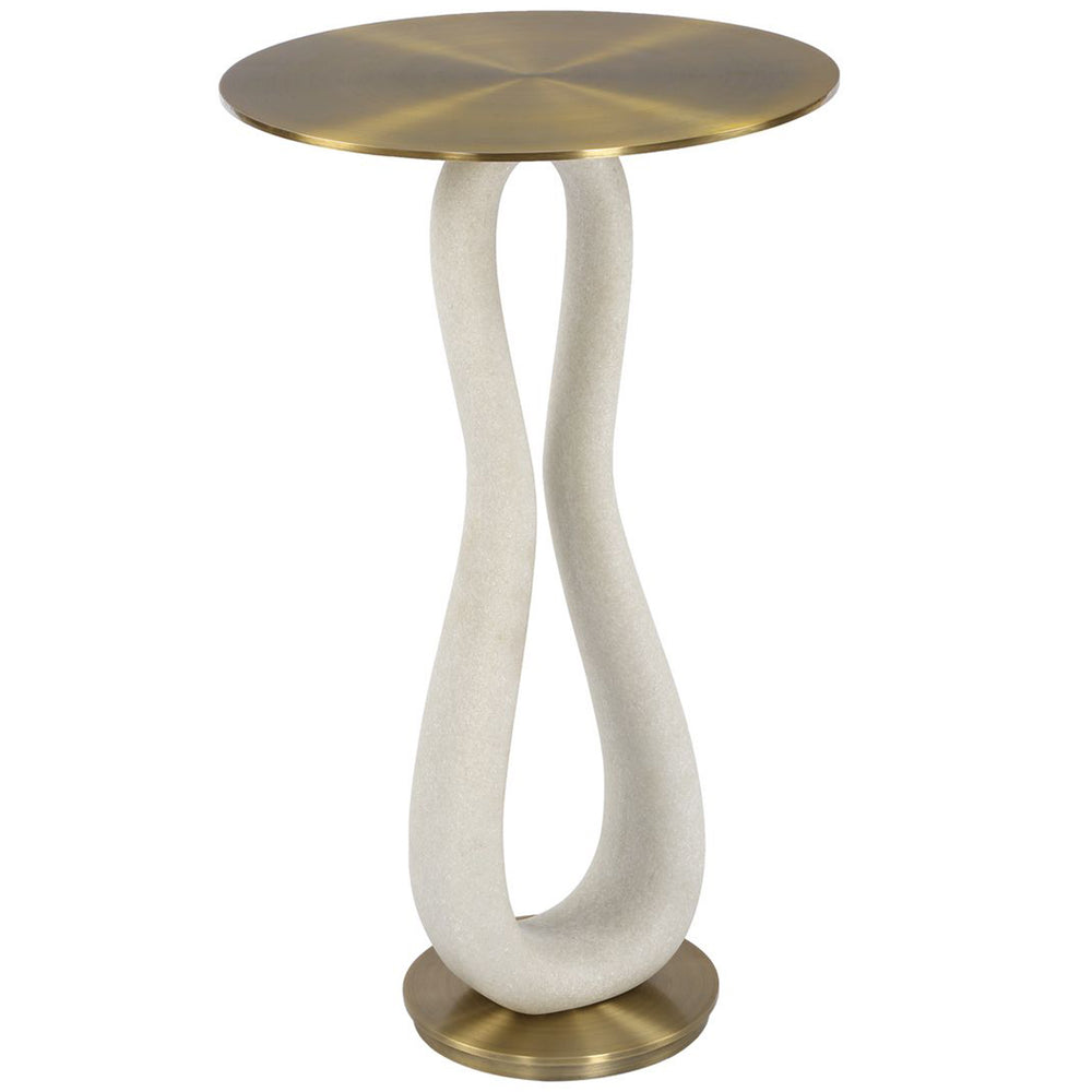 Sonia Accent Table, Antique Brass-Furniture - Accent Tables-High Fashion Home