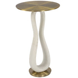 Sonia Accent Table, Antique Brass-Furniture - Accent Tables-High Fashion Home