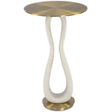 Sonia Accent Table, Antique Brass-Furniture - Accent Tables-High Fashion Home
