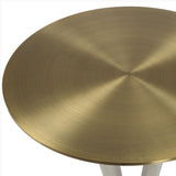 Sonia Accent Table, Antique Brass-Furniture - Accent Tables-High Fashion Home