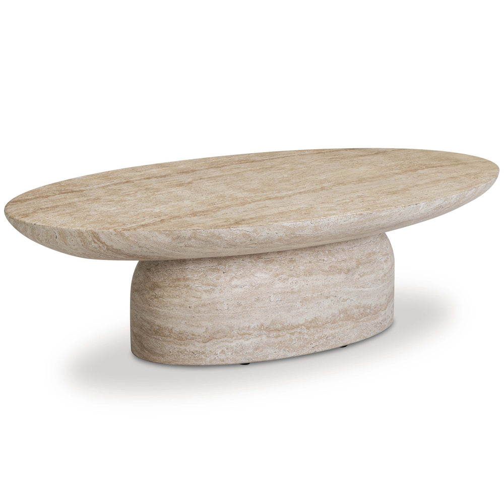 Sonia Outdoor Coffee Table, Travertine