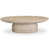 Sonia Outdoor Coffee Table, Travertine