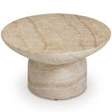 Sonia Outdoor Coffee Table, Travertine