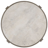 Sonoma Round Coffee Table, Antique White/Distressed Gray-Furniture - Accent Tables-High Fashion Home