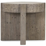 Sonoma Round End Table, Antique White/Distressed Gray