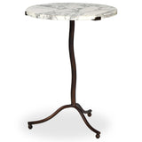 Sophie End Table, White Marble