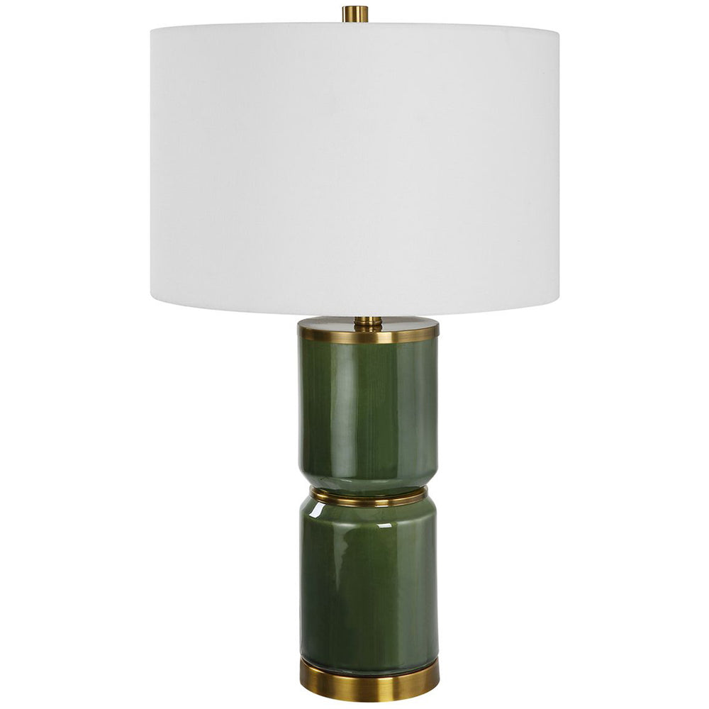 Sora Table Lamp, Dark Green-Lighting-High Fashion Home