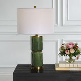 Sora Table Lamp, Dark Green-Lighting-High Fashion Home