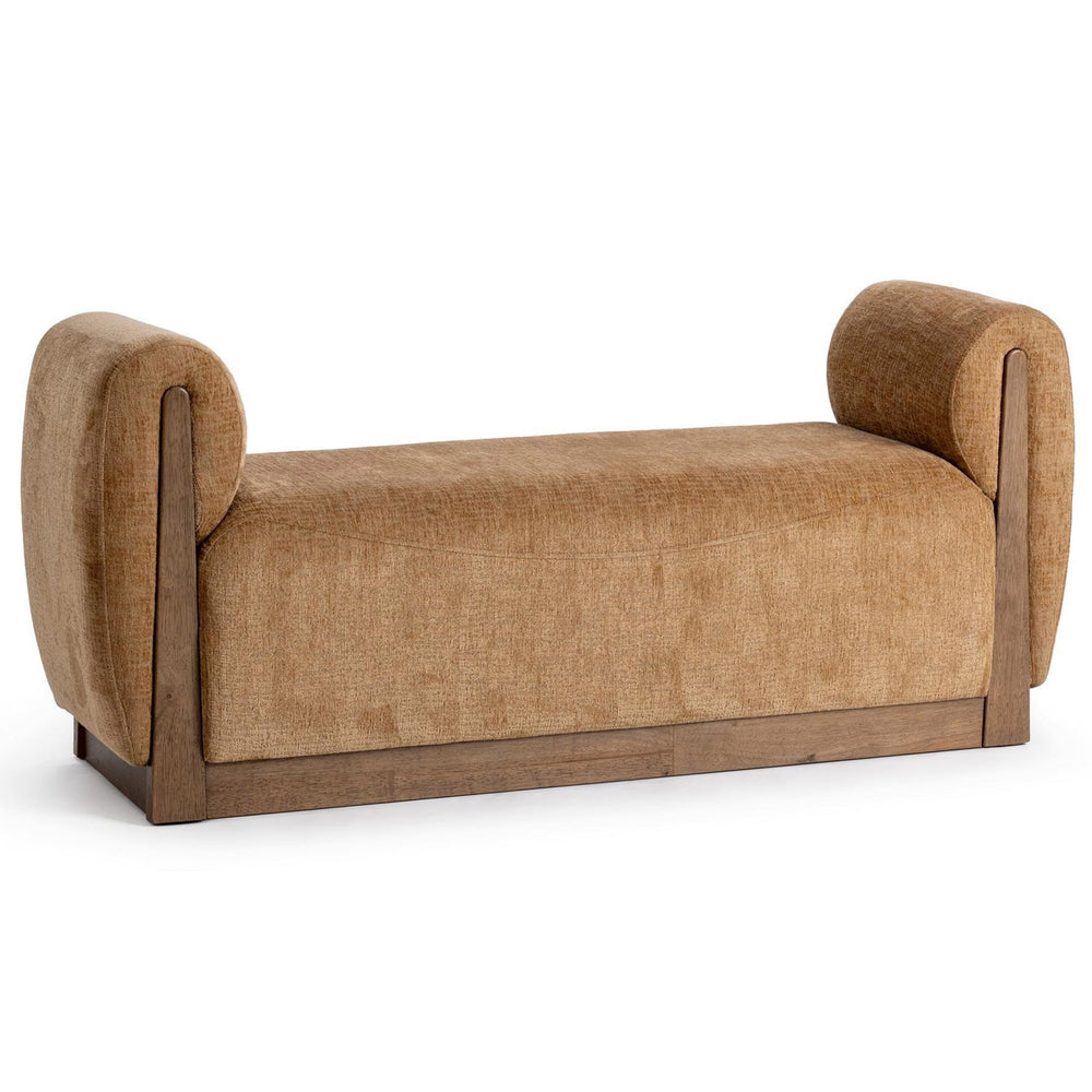 Soraya Accent Bench, Spiced Amber-Furniture - Benches-High Fashion Home